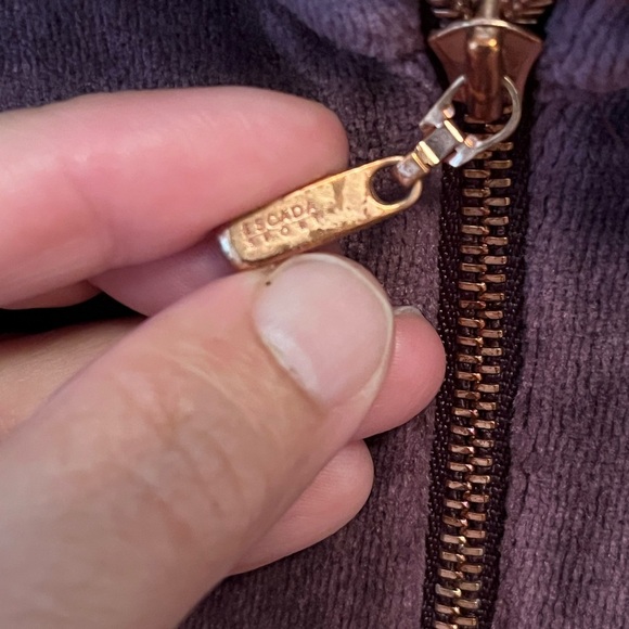 Escada Sport Velvet Sweatsuit jacket and pant- Medium PTP 20inch - Picture 3 of 16